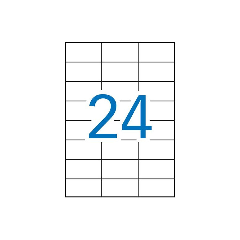 (01273) APLI ETIQUETAS ADHESIVAS 70X37MM INKJET/LÁSER C/RECTOS 24 X 100H BLANCO (01273) APLI ETIQUETAS ADHESIVAS 70X37MM INKJET/LÁSER C/RECTOS 24 X 100H BLANCO