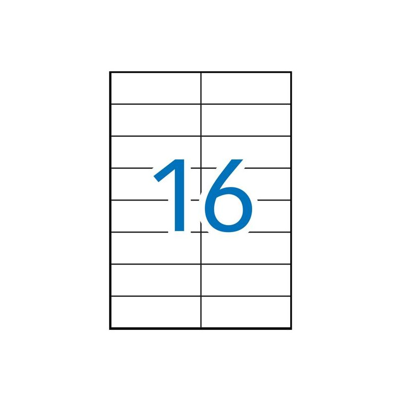 (01274) APLI ETIQUETAS ADHESIVAS 105X37MM INKJET/LÁSER C/RECTOS 16 X 100H BLANCO (01274) APLI ETIQUETAS ADHESIVAS 105X37MM INKJET/LÁSER C/RECTOS 16 X 100H BLANCO