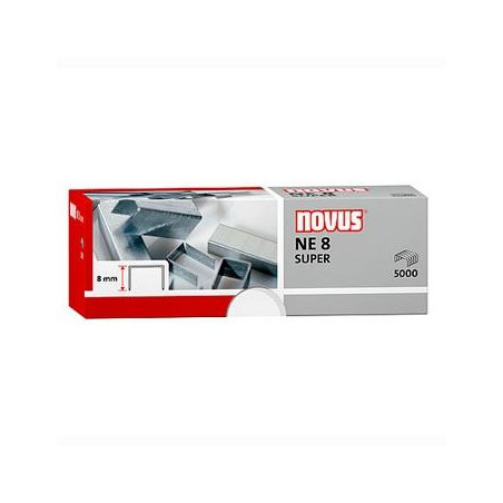 (042-0002) NOVUS GRAPAS NE 8 SUPER PARA GRAPADORAS ELÉCTRICAS CAJA 5000 UD