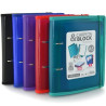 (21015) OFFICE BOX CARPETA & BLOCK SUPRA ANILLAS D 2X25MM A5 100H CIERRE C/GOMA TAPA PP COLORES SURTIDOS