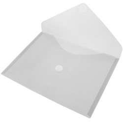 (90461) OFFICE BOX CARPETA SOBRE CIERRE C/VELCRO CLASSIC A5 APAISADO PLÁSTICO CRISTAL TRANSLÚCIDO