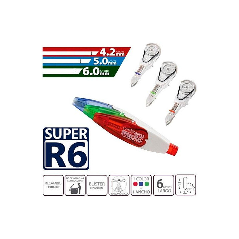 (1642) OFFICE BOX RECAMBIO CINTA CORRECTORA SUPER R6 RETRÁCTIL 4 (1642) OFFICE BOX RECAMBIO CINTA CORRECTORA SUPER R6 RETRÁCTIL 4