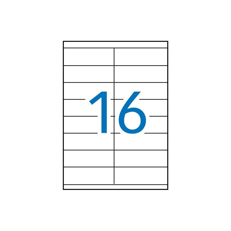 (01287) APLI ETIQUETAS ADHESIVAS 105X35MM INKJET/LÁSER C/RECTOS 16 X 100H BLANCO (01287) APLI ETIQUETAS ADHESIVAS 105X35MM INKJET/LÁSER C/RECTOS 16 X 100H BLANCO
