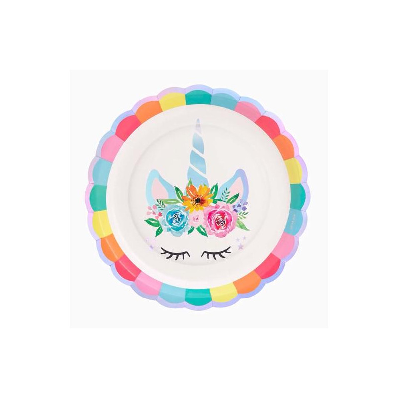 (119-1070) OH YEAH PLATO LLANO UNICORNIO Ø23CM CARTÓN PACK 6U (119-1070) OH YEAH PLATO LLANO UNICORNIO Ø23CM CARTÓN PACK 6U