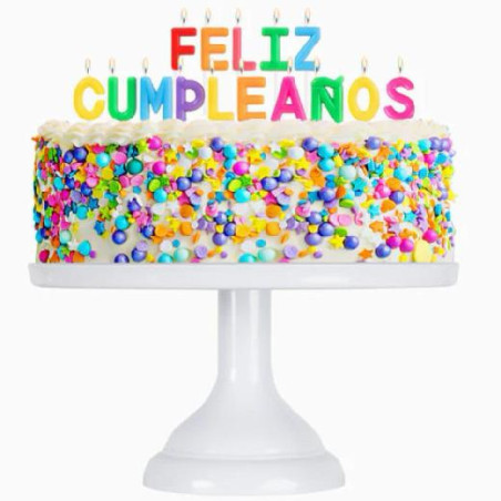 (121-1155) OH YEAH VELA CON 15 LETRAS "FELIZ CUMPLEAÑOS" 2