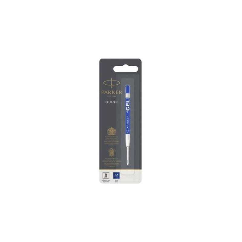 (1950346) PARKER RECAMBIO BOLIGRAFO QUINK FLOW GEL AZUL PUNTA MEDIA BLISTER