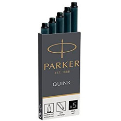 (1950382) PARKER RECAMBIO CARTUCHO DE TINTA LARGO QUINK MINI NEGRO -5U-
