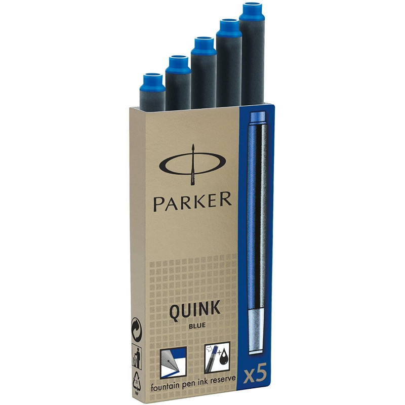 (1950384) PARKER RECAMBIO PARA PLUMA QUINK INK CARTUCHO PACK 5 UD AZUL