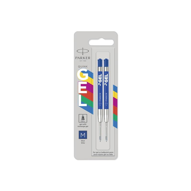 (2136210) PARKER RECAMBIO JOTTER PUNTA MEDIA GEL AZUL BLISTER -2U-