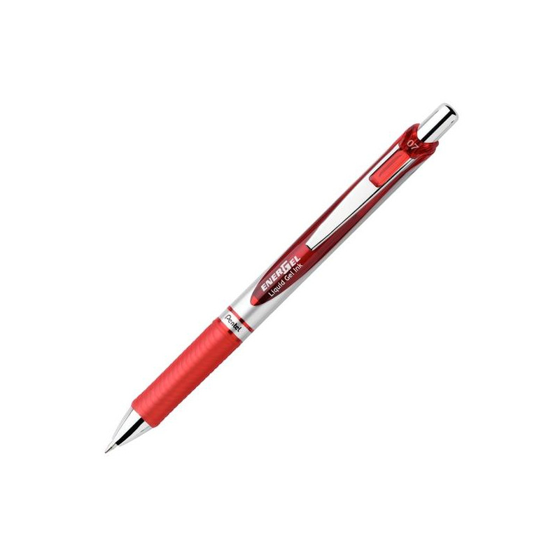 (BL77-BO) PENTEL BOLÍGRAFO ENERGEL RETRÁCTIL PUNTA 0.7MM ROJO -12U-