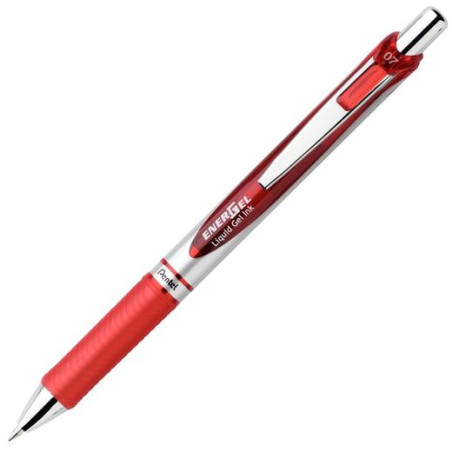 (BL77-BO) PENTEL BOLÍGRAFO ENERGEL RETRÁCTIL PUNTA 0.7MM ROJO -12U-