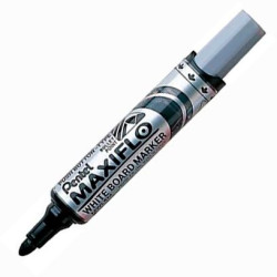(MWL5M-AO) PENTEL MARCADOR PIZARRA BLANCA MAXIFLO MWL-5M PUNTA GRUESA NEGRO CAJA 12 UD