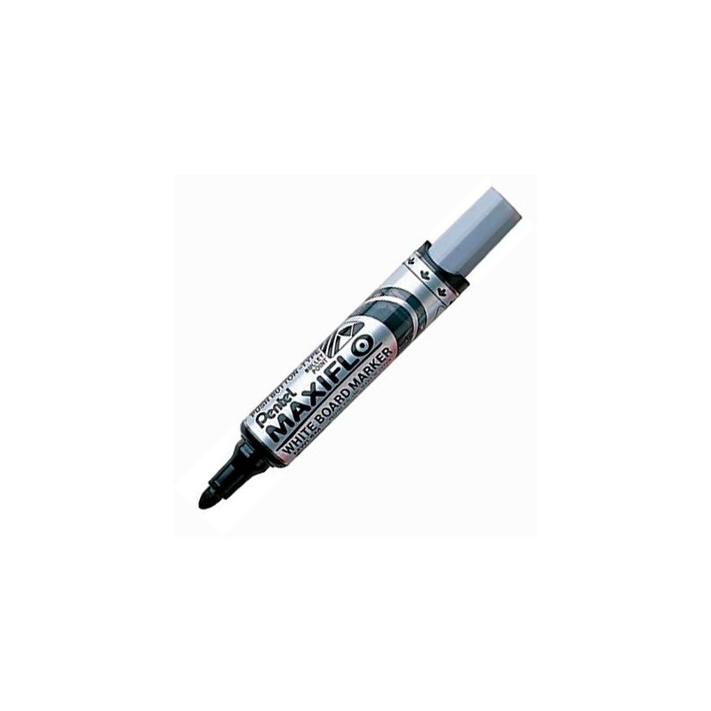(MWL5M-AO) PENTEL MARCADOR PIZARRA BLANCA MAXIFLO MWL-5M PUNTA GRUESA NEGRO CAJA 12 UD