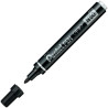 (N50-AE) PENTEL PEN N50-AE MARCADOR PERMANENTE CUERPO ALUMINIO NEGRO Y PUNTA MEDIA CONICA -12U-
