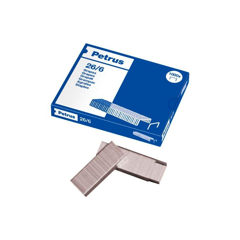 (55711) PETRUS GRAPAS 26/6 GALVANIZADAS -CAJA DE 1000-