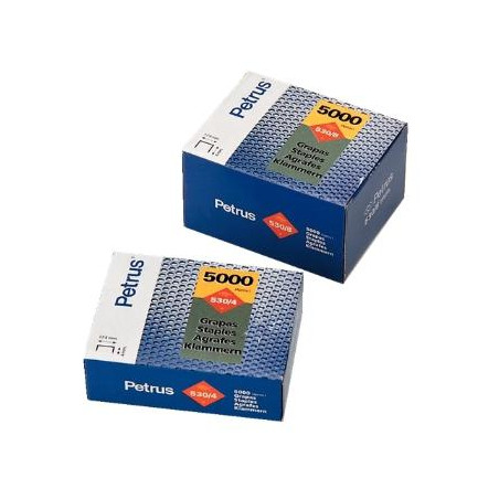 (77508) PETRUS GRAPAS 530/8 COBREADAS PARA CLAVADORA -CAJA DE 5000-