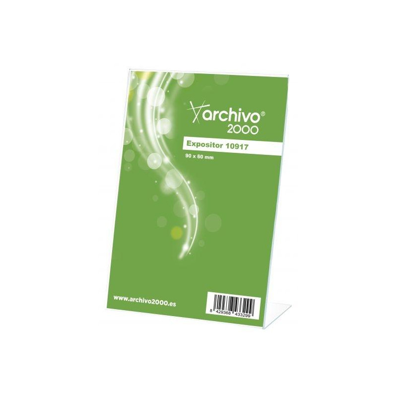 (10917 CS TP) ARCHIVO 2000 EXPOSITOR SOBREMESA EN FORMA DE L VERTICAL 90X60X30 MM