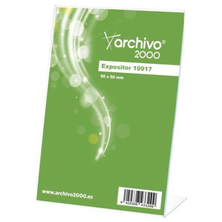 (10917 CS TP) ARCHIVO 2000 EXPOSITOR SOBREMESA EN FORMA DE L VERTICAL 90X60X30 MM