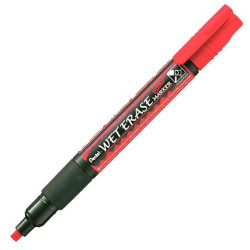 (SMW26-BO) PENTEL MARCADOR DE TIZA LÍQUIDA WET ERASE ROJO CAJA 12 UD