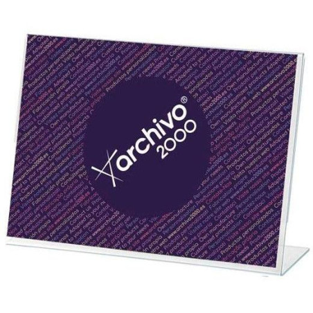 (11004 CS TP) ARCHIVO 2000 EXPOSITOR SOBREMESA EN FORMA DE L DIN A4 HORIZONTAL 65X300X215 MM