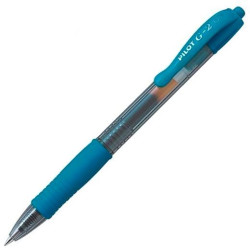 (BL-G2-7-LB) PILOT BOLÍGRAFO TINTA DE GEL AZUL  G-2 0.7 RETRÁCTIL AZUL TURQUESA