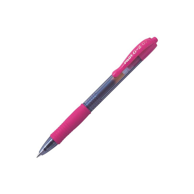(BL-G2-7-P) PILOT BOLÍGRAFO TINTA DE GEL AZUL G-2 RETRÁCTIL 0.7 ROSA