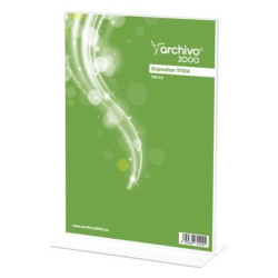 (11105 CS TP) ARCHIVO 2000 EXPOSITOR SOBREMESA EN FORMA DE T DIN A5 VERTICAL 75X150X215 MM CRISTAL TRANSPARENTE