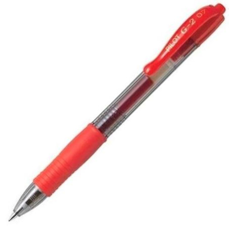 (BL-G2-7-R) PILOT BOLÍGRAFO TINTA DE GEL G-2 0.7 RETRÁCTIL ROJO