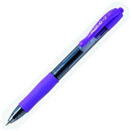 (BL-G2-7-V) PILOT BOLÍGRAFO TINTA DE GEL AZUL G-2 RETRÁCTIL 0.7 VIOLETA