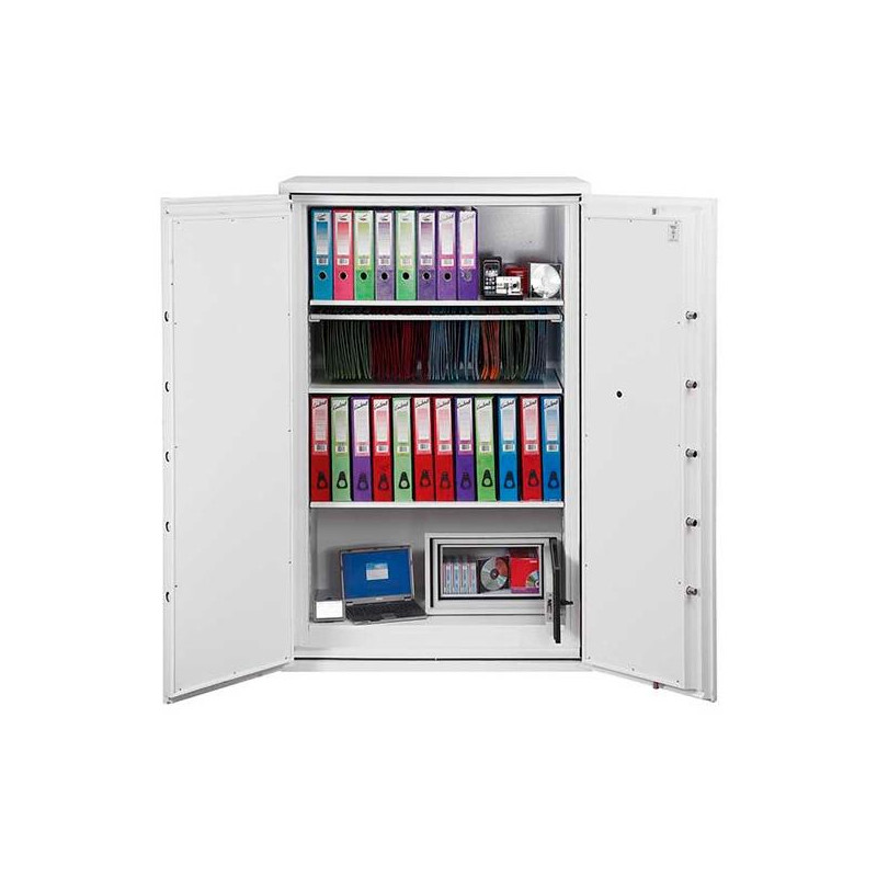 (FS1914K) PHOENIX ARMARIO DE SEGURIDAD IGNIFUGO FIRE COMMANDER 1685X1125X650MM 626L CERRADURA DE LLAVE BLANCO