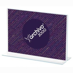 (11204 CS TP) ARCHIVO 2000 EXPOSITOR SOBREMESA EN FORMA DE T DIN A4 HORIZONTAL 85X300X215 MM CRISTAL TRANSPARENTE