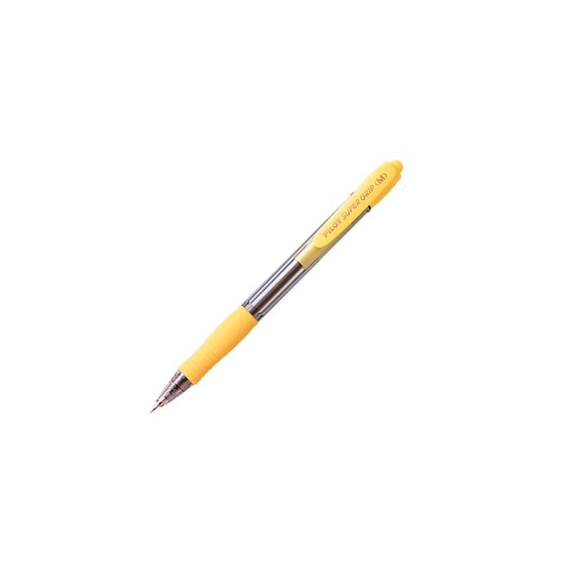 (BPGP-10R-M-Y) PILOT BOLÍGRAFO SUPERGRIP M AZUL CUERPO AMARILLO