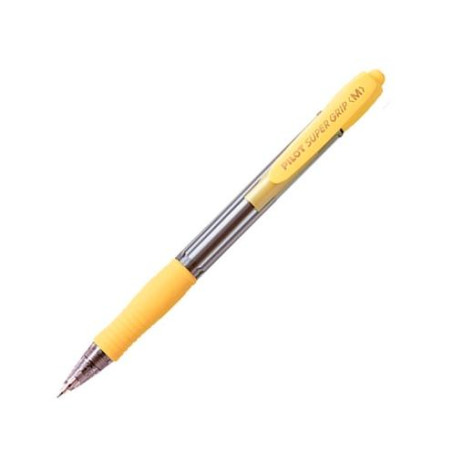 (BPGP-10R-M-Y) PILOT BOLÍGRAFO SUPERGRIP M AZUL CUERPO AMARILLO