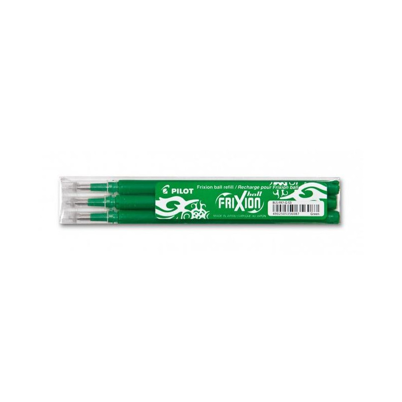 (BLS-FR7-G-S3) PILOT RECAMBIO BOLÍGRAFO FRIXION 0.7 VERDE PACK 3 UD