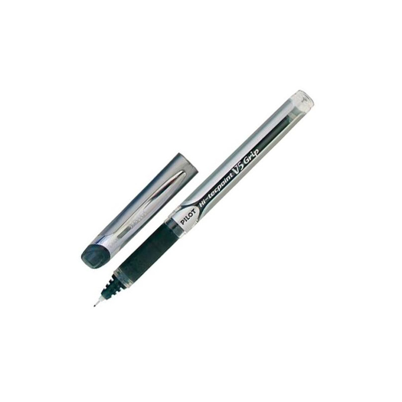 (BXGPN-V5-B) PILOT ROLLER TINTA LÍQUIDA V-5 GRIP HI-TECPOINT NEGRO
