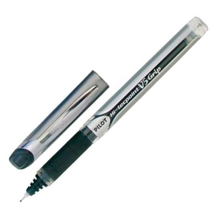 (BXGPN-V5-B) PILOT ROLLER TINTA LÍQUIDA V-5 GRIP HI-TECPOINT NEGRO
