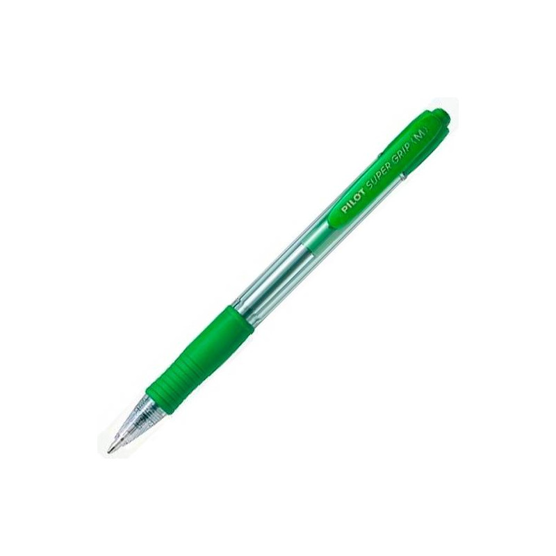 (BPGP-10R-M-G) PILOT BOLÍGRAFO SUPERGRIP M VERDE CUERPO VERDE