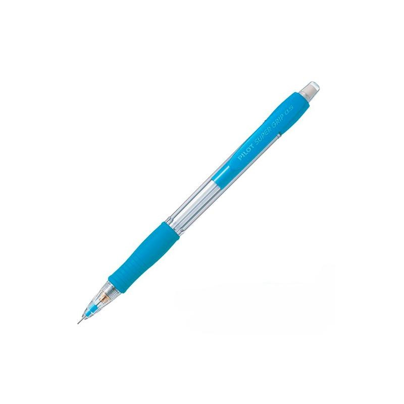 (H-185-SL-SL) PILOT PORTAMINAS H-185 SUPERGRIP 0.5 CON GOMA AZUL CLARO
