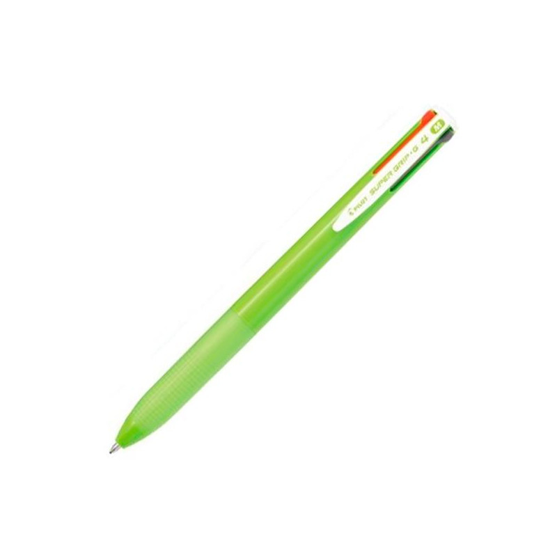 (BPKGG-35M-LG) PILOT BOLÍGRAFO SUPERGRIP G 4 COLORES AZUL/ROJO/NEGRO/VERDE CUERPO VERDE LIMA