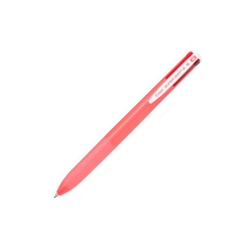 (BPKGG-35M-P) PILOT BOLÍGRAFO SUPERGRIP G 4 COLORES TINTA AZUL/ROJO/NEGRO/VERDE CUERPO ROSA CHICLE