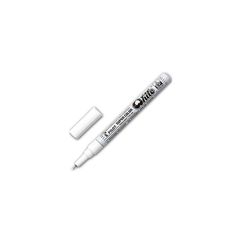 (SC-W-EF) PILOT MARCADOR PERMANENTE DESECHABLE BLANCO EXTRAFINO