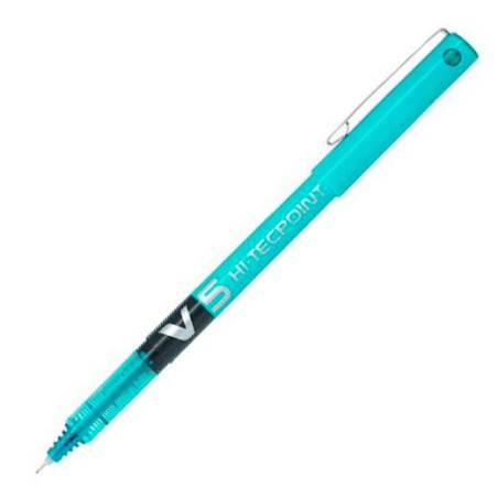 (BX-V5-LB) PILOT ROLLER TINTA LÍQUIDA V-5 HI-TECPOINT AZUL CLARO