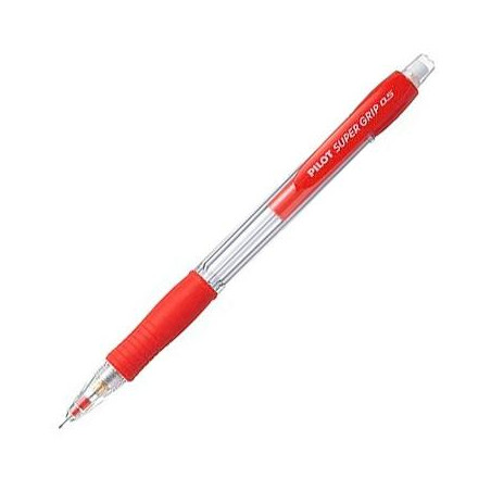 (H-185-SL-R) PILOT PORTAMINAS H-185 SUPERGRIP 0.5 CON GOMA ROJO