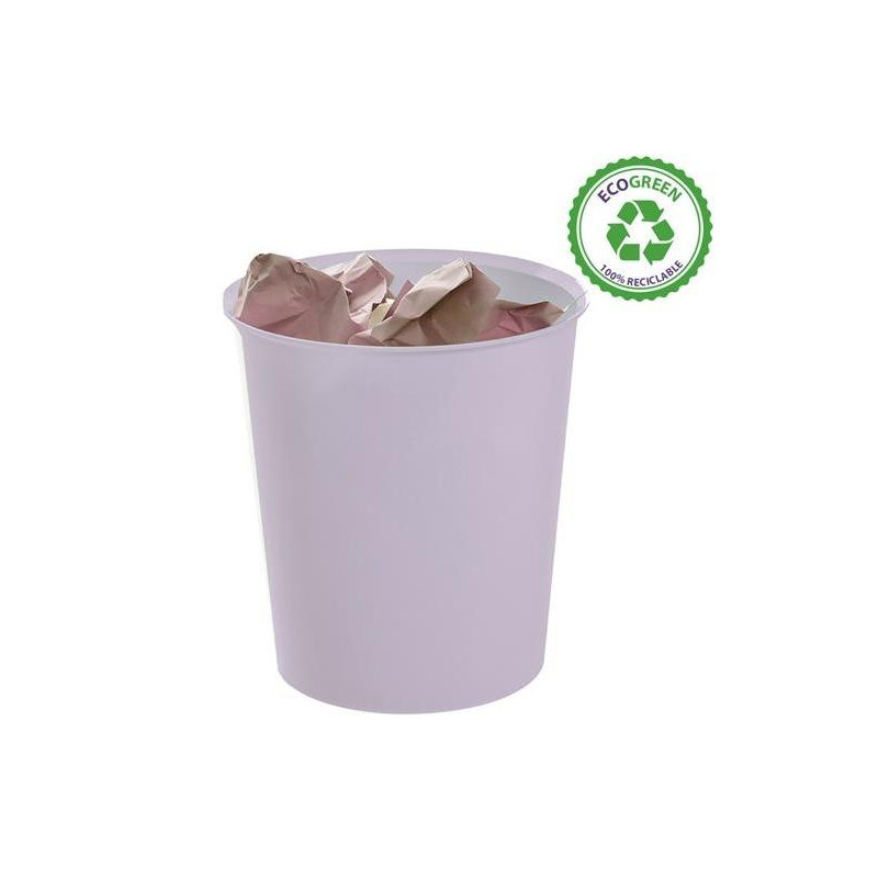 (2001 ML PS) ARCHIVO 2000 PAPELERA ECOGREEN 18 LITROS 240X310MM RECICLADO MALVA PASTEL