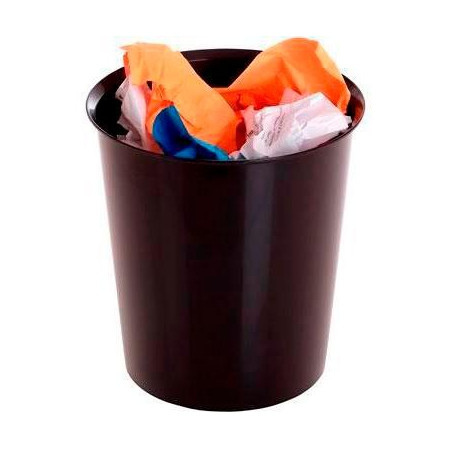 (2001 NE) ARCHIVO 2000 PAPELERA DE PLÁSTICO ARCHIVO 2000 OPCIONAL ARO SUJETABOLSAS CAPACIDAD 18 LITROS 290X310 MM NEGRO