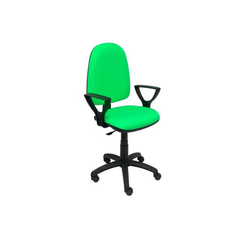 (04CPBALI22BGOLF) PIQUERAS Y CRESPO SILLA AYNA GIRATORIA CONTACTO PERMANENTE BRAZOS/F TEJIDO BALI VERDE PISTACHO