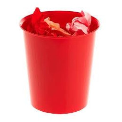 (2001 RJ) ARCHIVO 2000 PAPELERA DE PLÁSTICO ARCHIVO 2000 OPCIONAL ARO SUJETABOLSAS CAPACIDAD 16 LITROS 290X310 MM ROJO