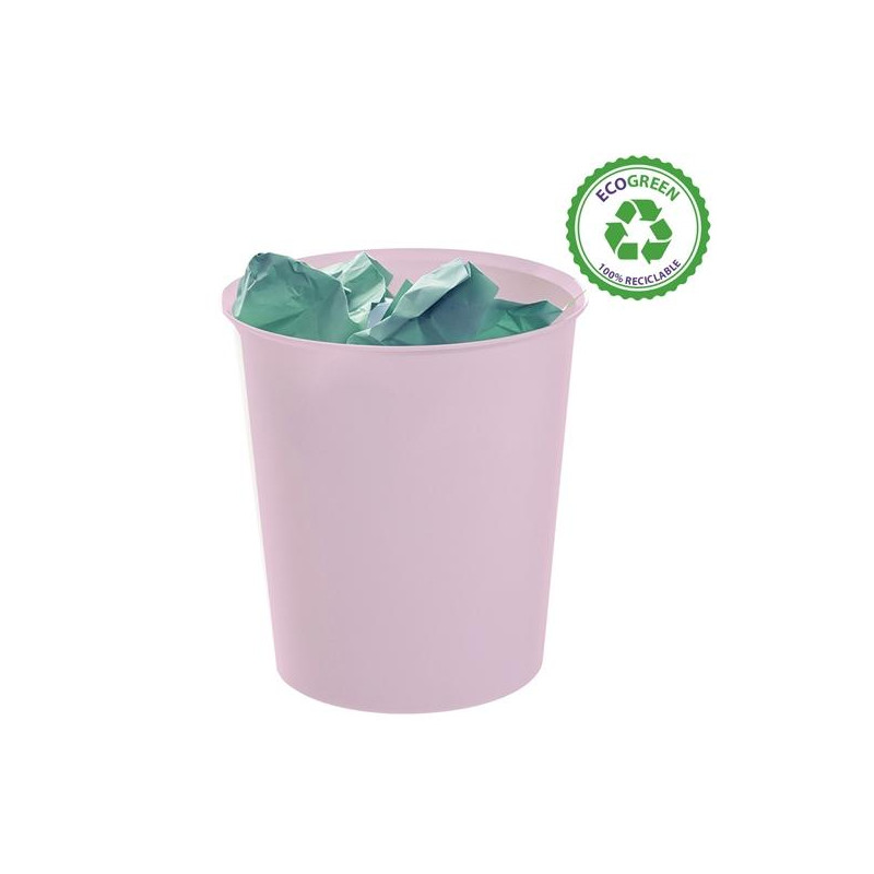 (2001 RS PS) ARCHIVO 2000 PAPELERA ECOGREEN 18 LITROS 240X310MM RECICLADO ROSA PASTEL