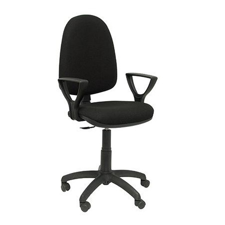 (04CPBALI840BGOLF) PIQUERAS Y CRESPO SILLA AYNA GIRATORIA CONTACTO PERMANENTE BRAZOS/F TEJIDO BALI NEGRO