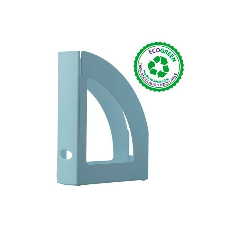 (2003 AZ PS) ARCHIVO 2000 CAJETÍN ECOGREEN LOMO OLLAO 80MM 250X80X320MM RECICLADO AZUL PASTEL